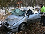 obrázek ke článku: Vážná autonehoda Octavie u Řevničova na Rakovnicku